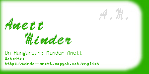 anett minder business card